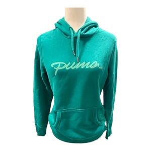 PUMA Hoodie Size M aqua color